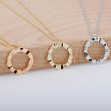Baroque S925 Sterling Silver Throbbing Circle Necklace Set