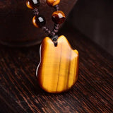 Yellow Animal Jade Pendant Charm Necklace Hand-Carved Jewelry