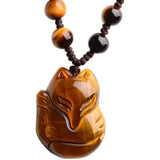 Yellow Animal Jade Pendant Charm Necklace Hand-Carved Jewelry