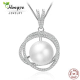 925 Silver Freshwater Pearl Necklace For Women Romantic Jewelry