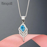 925 Silver Leaves Pendant Necklace for Women Wedding Jewelry