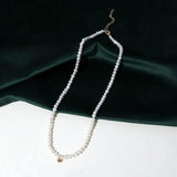 Pearl Heart Choker Necklace for Women