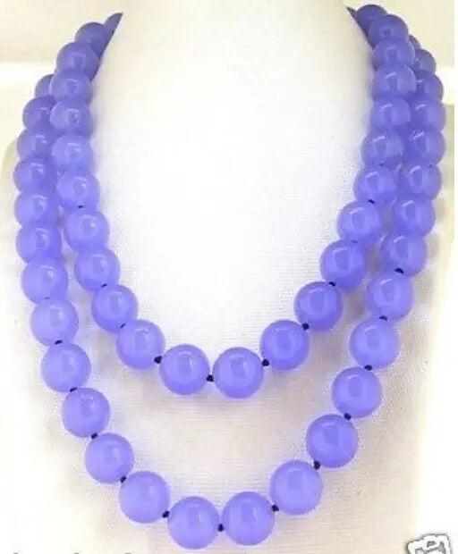 10mm Lavender Alexandrite Gemstone Bead Necklace Women Men Accessories