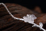 925 Silver Natural Crystal Necklace Women Fine Jewelry