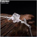 925 Silver Natural Crystal Necklace Women Fine Jewelry