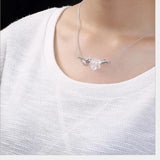 925 Silver Natural Crystal Necklace Women Fine Jewelry