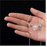 925 Silver Natural Crystal Necklace Women Fine Jewelry