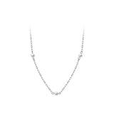 925 Silver Pearls Choker Necklace for Women