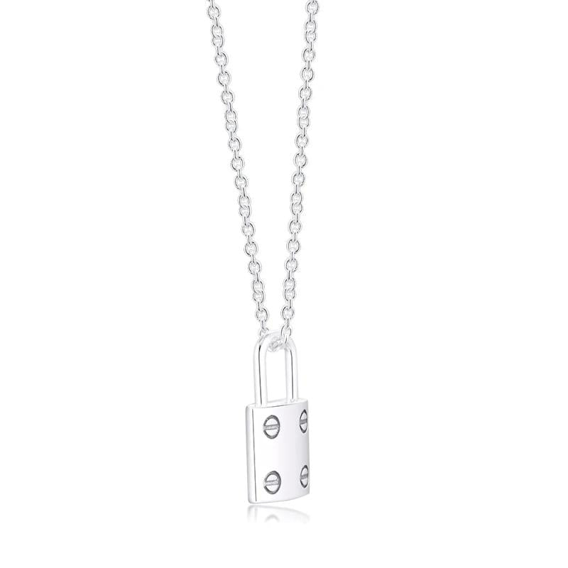 Lock Your Promise Necklaces 925 Sterling Silver Jewelry