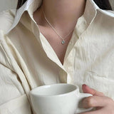 925 Silver Heart Moonstone Pendant Necklace for Women