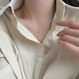 925 Silver Heart Moonstone Pendant Necklace for Women