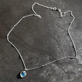 925 Silver Heart Moonstone Pendant Necklace for Women