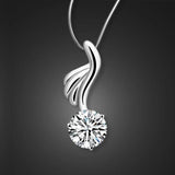925 Sterling Silver Zircon Flower Choker Necklace