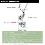 925 Sterling Silver Zircon Flower Choker Necklace