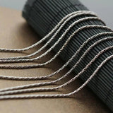 Retro Thai Silver Necklace Twine Fine Chain Hypoallergenic Vintage Silver Chain