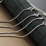 Retro Thai Silver Necklace Twine Fine Chain Hypoallergenic Vintage Silver Chain