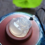 Jade Chalcedony Buddha Pendant Necklace for Men Women