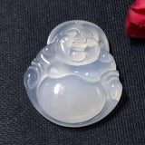 Jade Chalcedony Buddha Pendant Necklace for Men Women