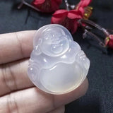 Jade Chalcedony Buddha Pendant Necklace for Men Women