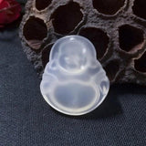 Jade Chalcedony Buddha Pendant Necklace for Men Women