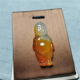 Chalcedony Buddha Jade Pendant Necklace Hand Carved Prayed Jewelry