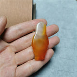 Chalcedony Buddha Jade Pendant Necklace Hand Carved Prayed Jewelry