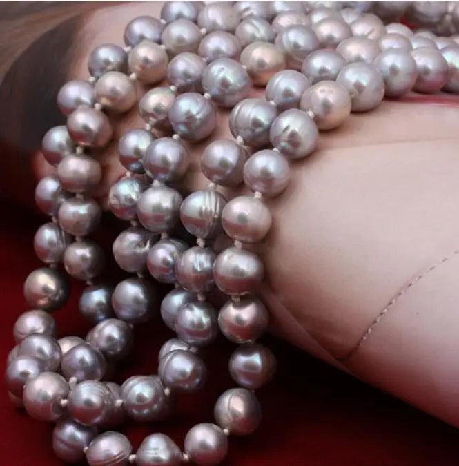 9-10mm Potato Shape Pearl Necklace for Women