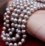 9-10mm Potato Shape Pearl Necklace for Women