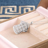 S925 Silver Jade Pendant Necklace Elegant Female Collarbone Chain Jewelry