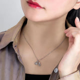 925 Silver Bicycle Pendant Necklace 18 Inch