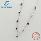 925 Silver Women's CZ Pendant Necklace