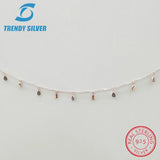 925 Silver Women's CZ Pendant Necklace