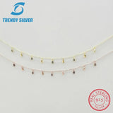925 Silver Women's CZ Pendant Necklace