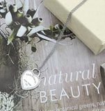 925 Silver Green Pink Enamel Heart Pendant Necklace - Original Holiday Gift