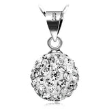 Long Zircon Necklace Micro-Set Pendant Sterling Silver Jewelry