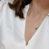 Personality Bead Necklace Women's Red Agate Green Malachite