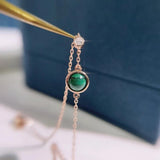 Personality Bead Necklace Women's Red Agate Green Malachite