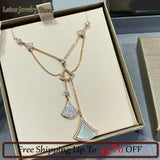 Titanium Steel Double Layer Skirt Necklace for Women