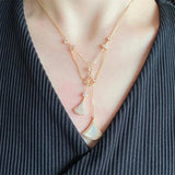 Titanium Steel Double Layer Skirt Necklace for Women