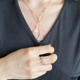 Titanium Steel Double Layer Skirt Necklace for Women