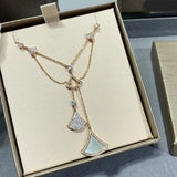 Titanium Steel Double Layer Skirt Necklace for Women