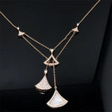 Titanium Steel Double Layer Skirt Necklace for Women