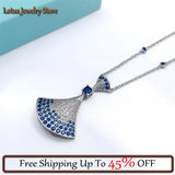 Silver Classic Gradient Big Skirt Pendant Necklace Charm for Women