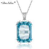 SILVERCHAKRA Sterling Silver Necklace Aquamarine Pendant Fine Jewelry Filigree