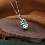 SILVERCHAKRA Sterling Silver Necklace Aquamarine Pendant Fine Jewelry Filigree