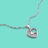925 Silver Heart Clavicle Chain Necklace Women's Fine Jewelry