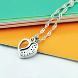 925 Silver Heart Clavicle Chain Necklace Women's Fine Jewelry