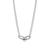 925 Silver U-shaped Pendant Necklace Christmas Gift for Women