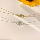 925 Silver U-shaped Pendant Necklace Christmas Gift for Women