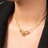 925 Silver U-shaped Pendant Necklace Christmas Gift for Women